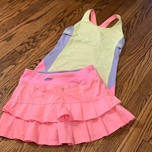 Girls Ivivva tank and skirt!